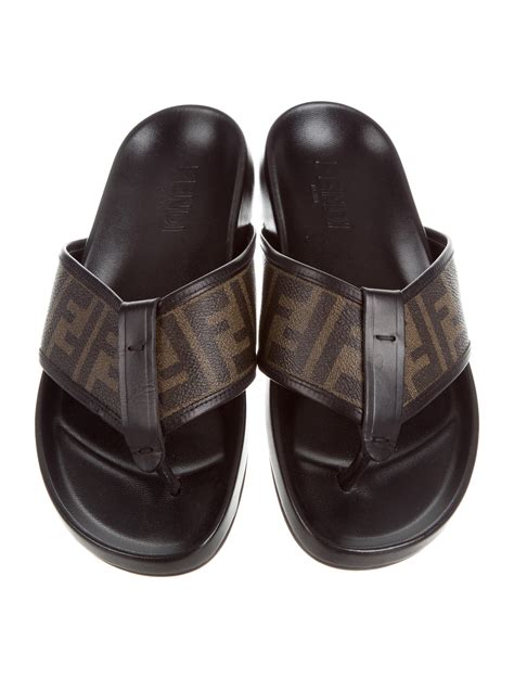 fendi zucca slide sandals|fendi zucca for sale.